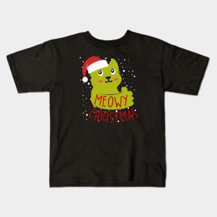 meowy christmas Kids T-Shirt